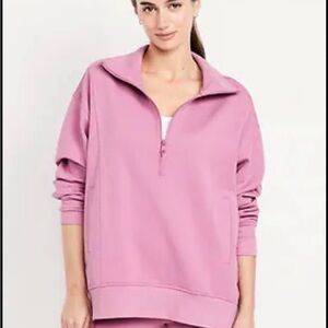 Old Navy Women's Mauve Half-Zip Sweatshirt